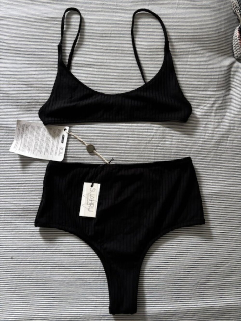 Black Bikini SUAHRU Made in Italy Size M
